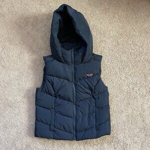 Hollister Navy Puffer Vest